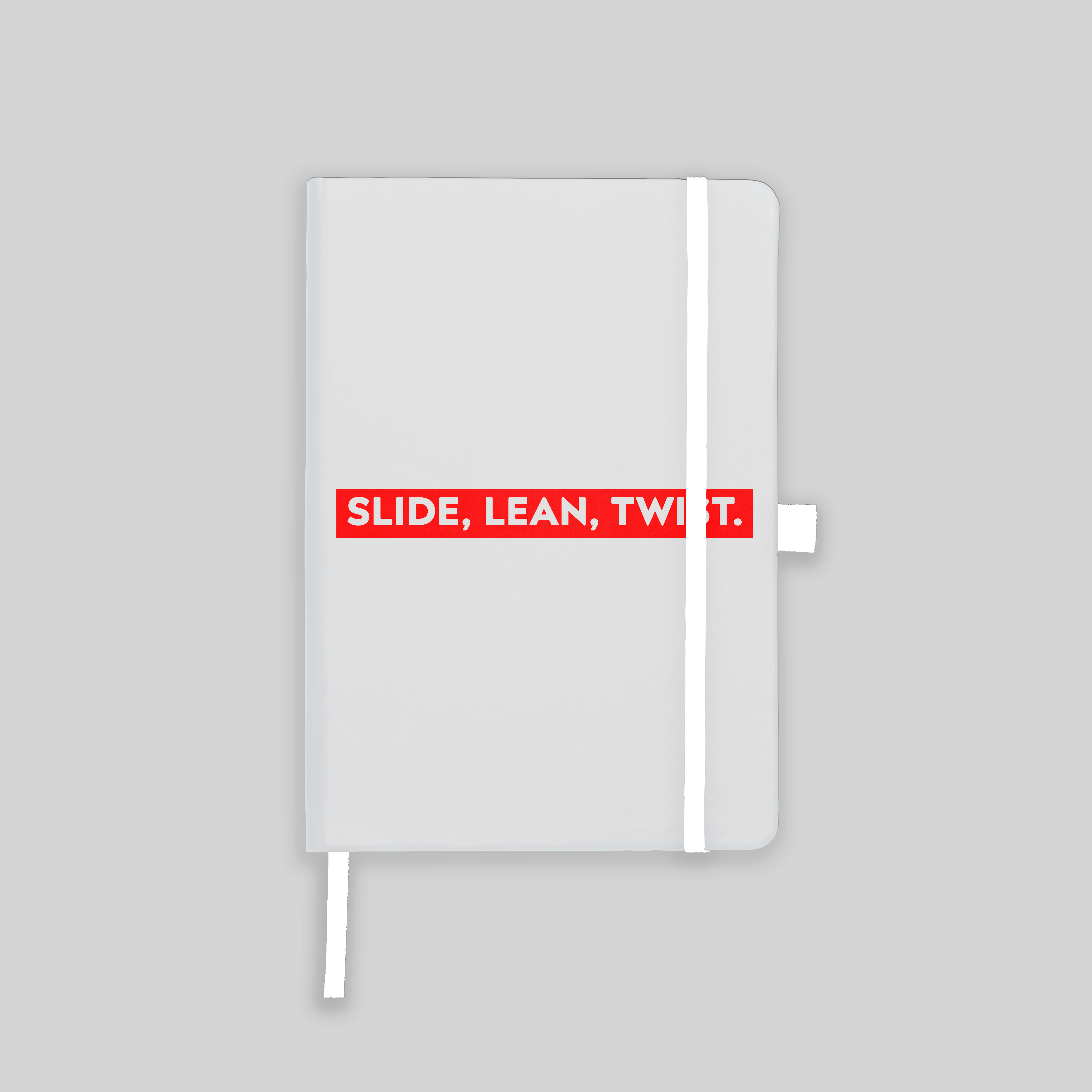 Slide, Lean, Twist Custom Notebook