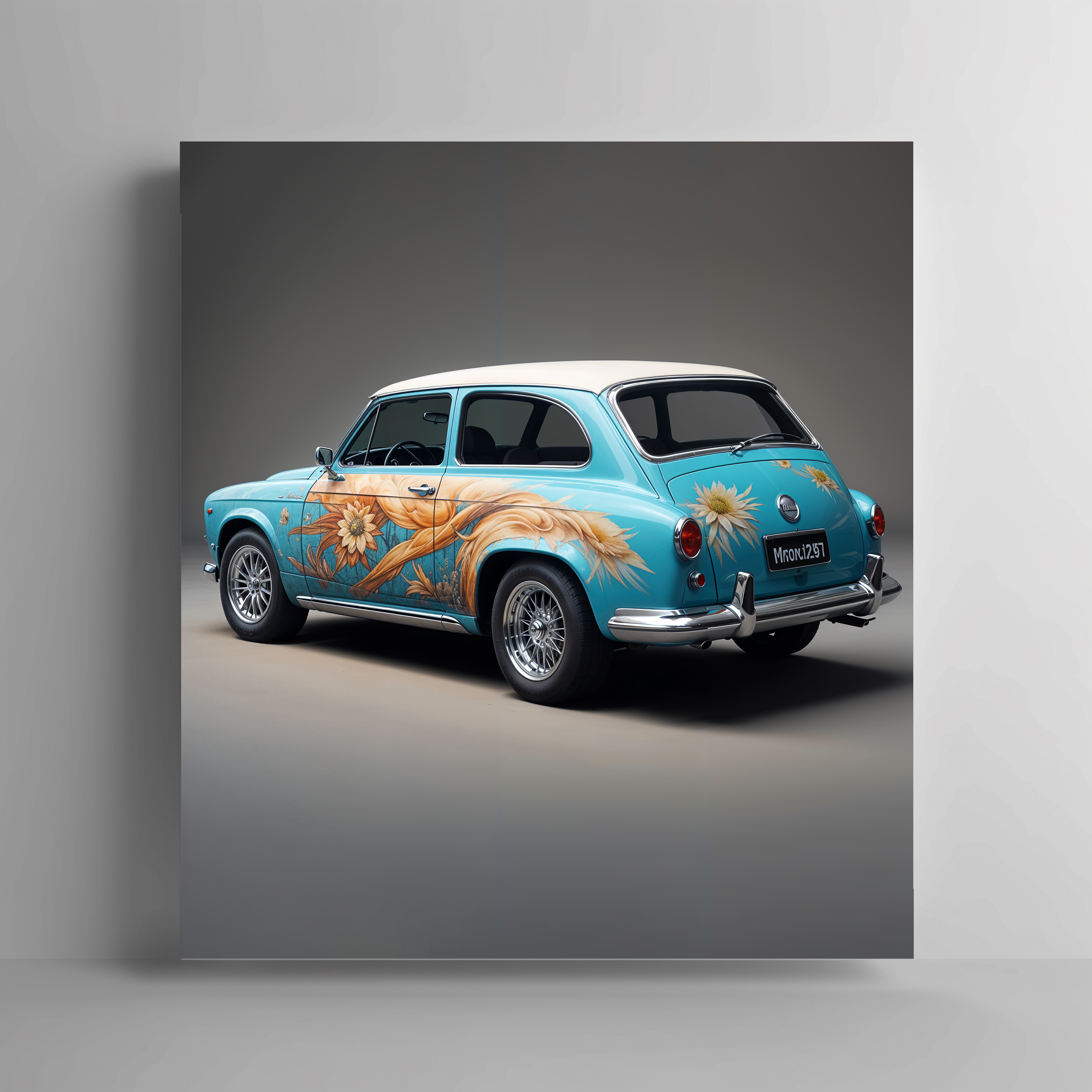 Mini Classic Car Decorative Canvas