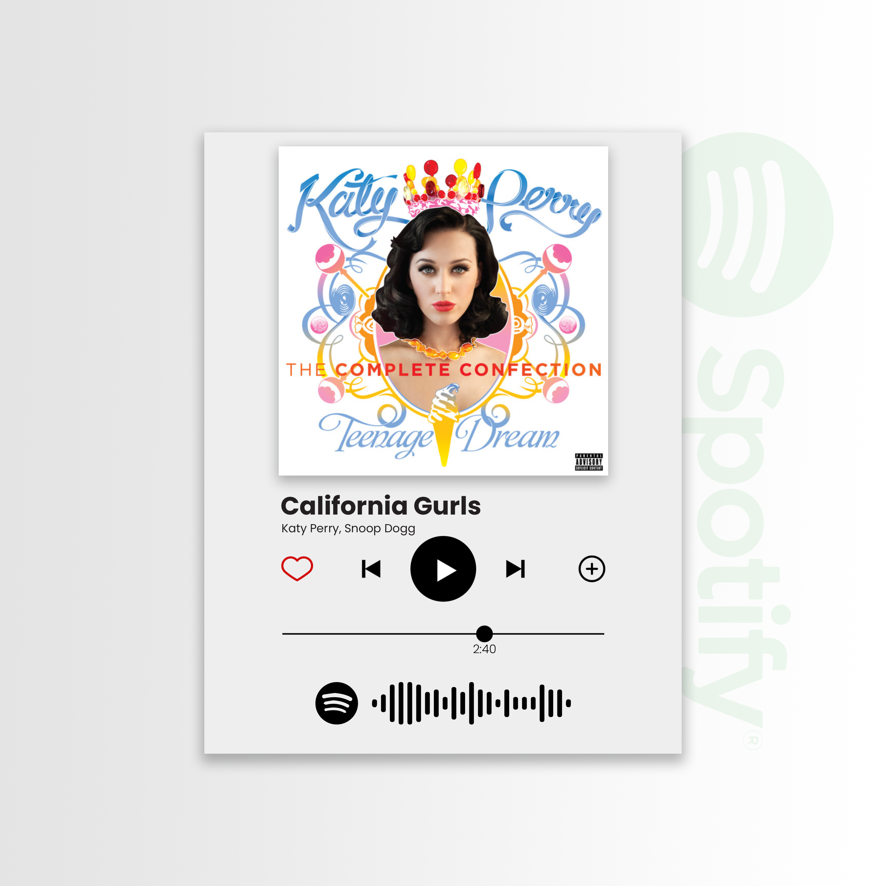 California Gurls Spotify Plaques