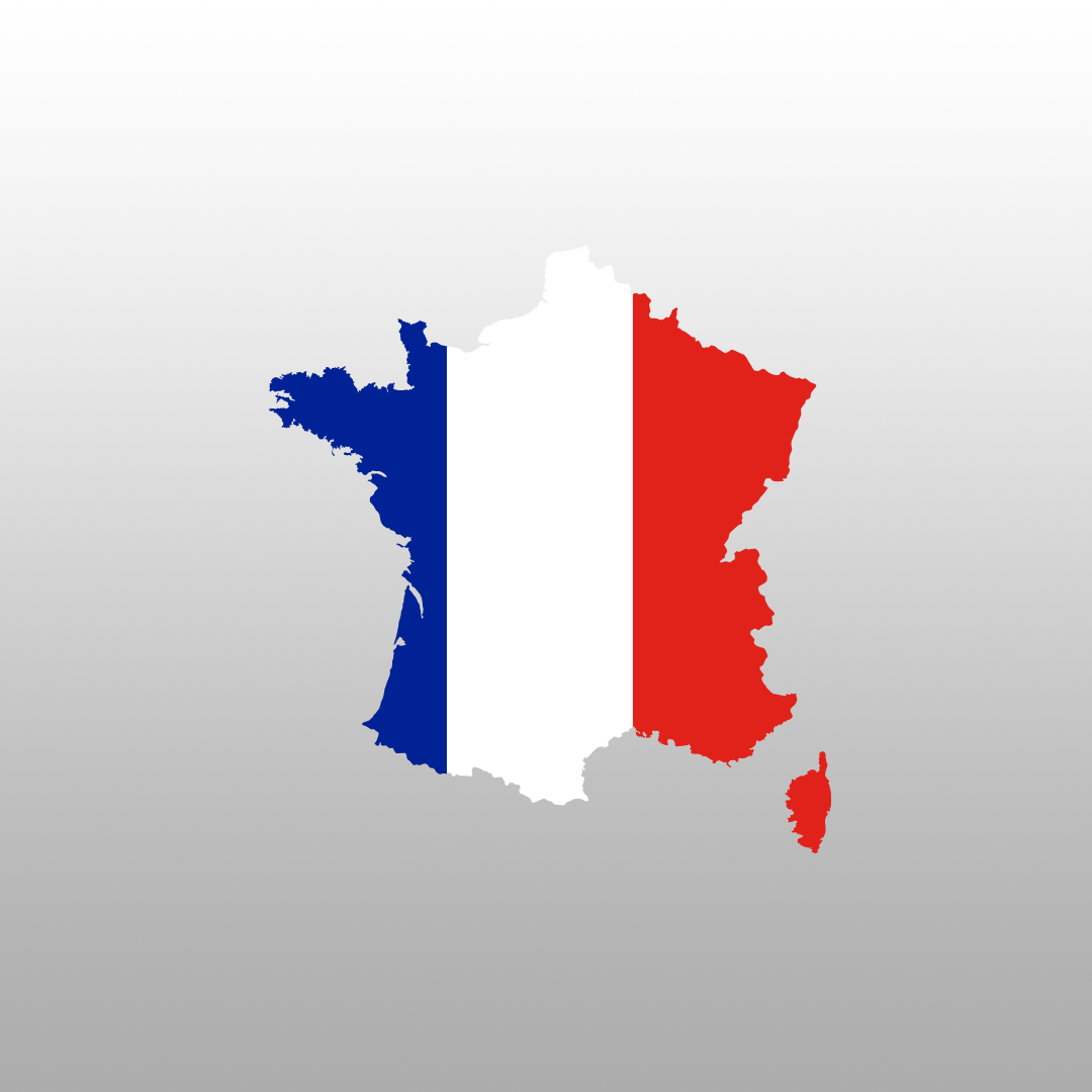 France Country Shaped Flag