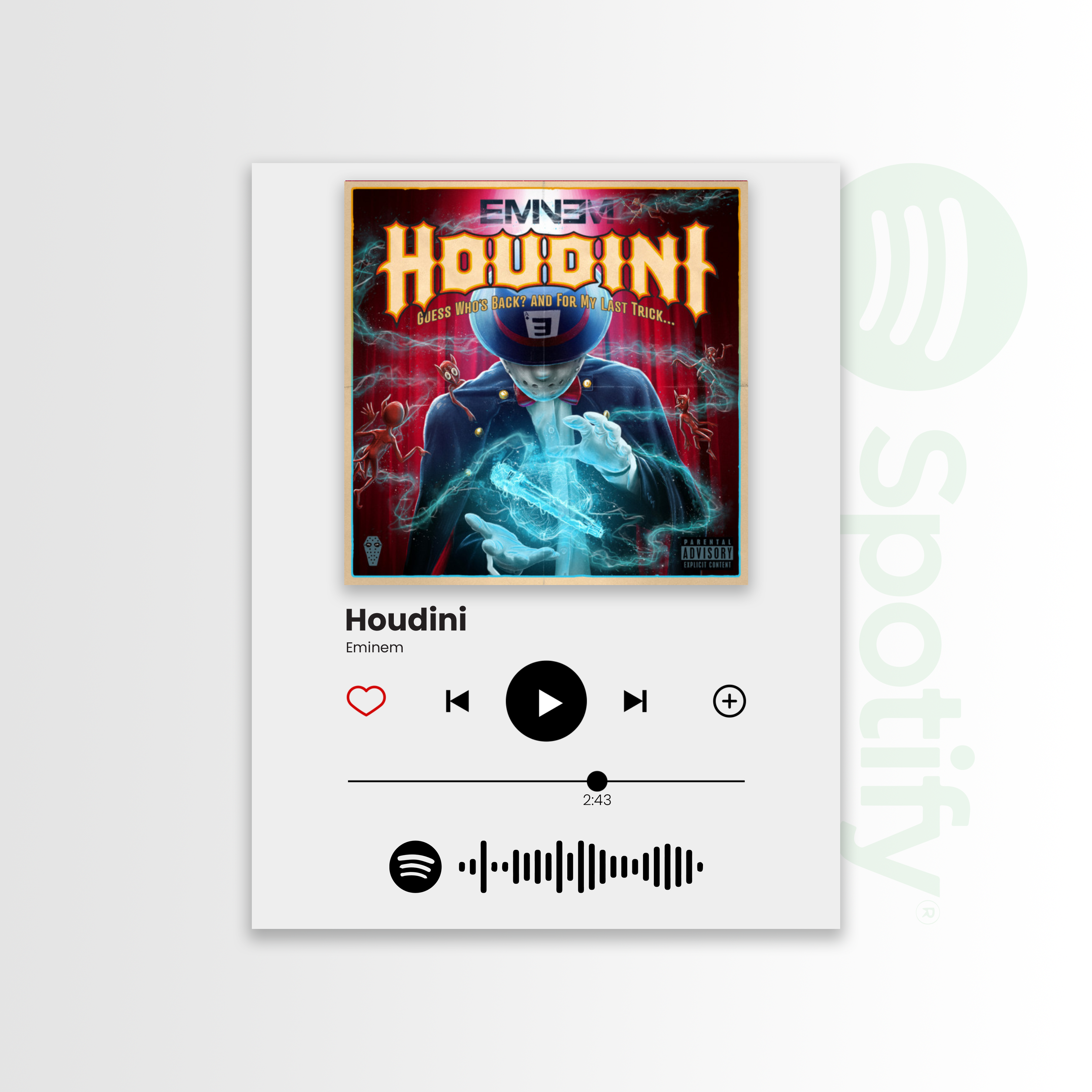 Houdini Eminem Spotify Plaque