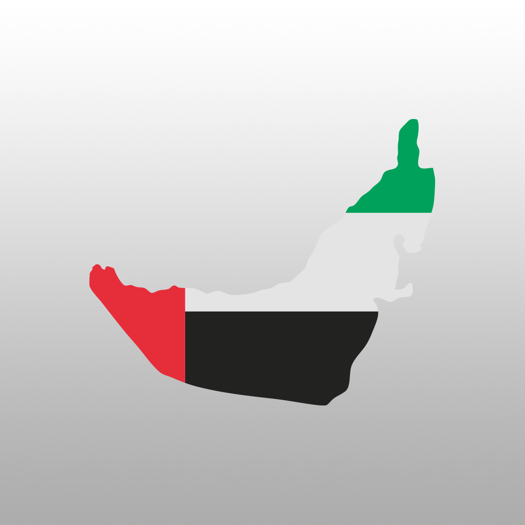 UAE Country Shaped Flag