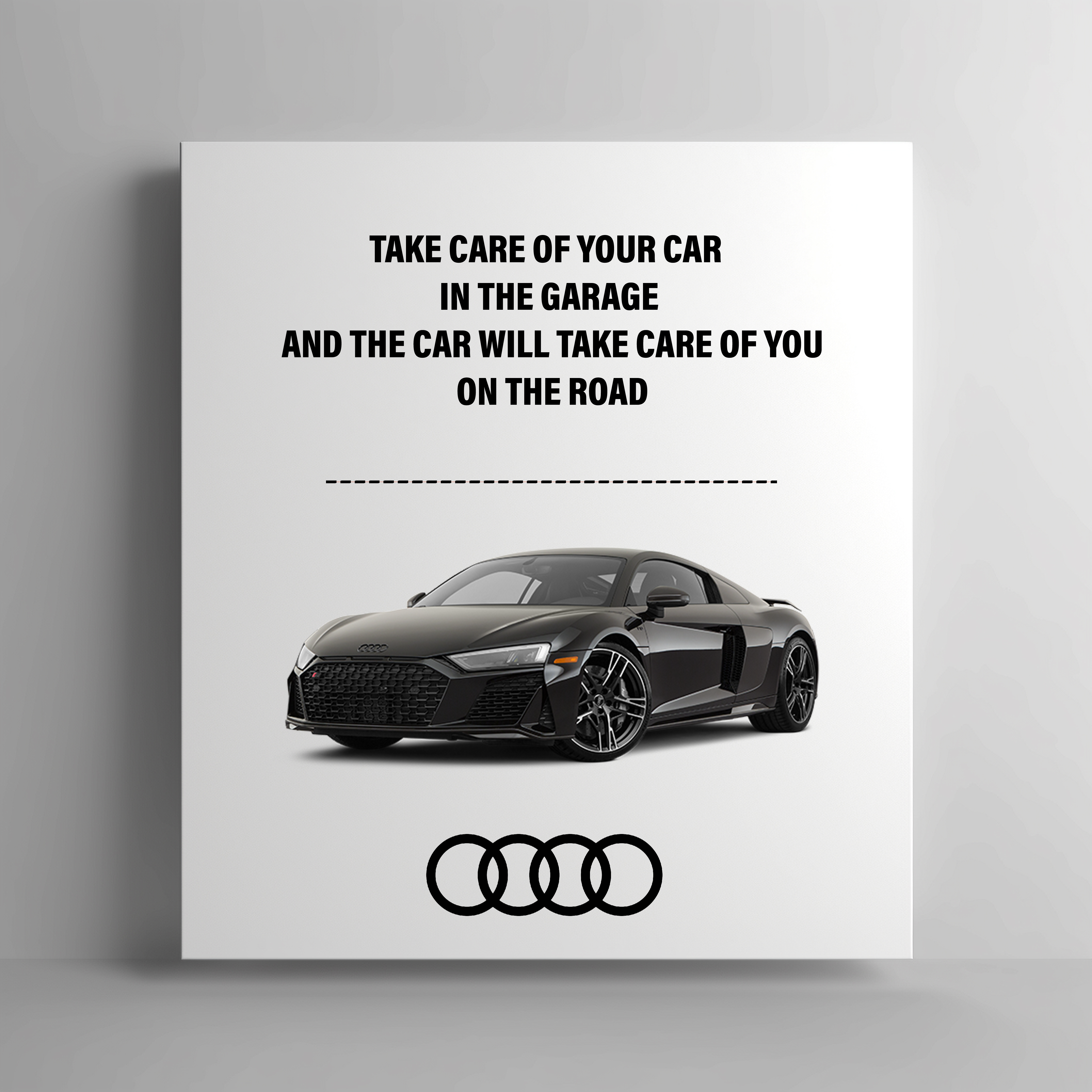 Audi R8 Black Edition Canvas