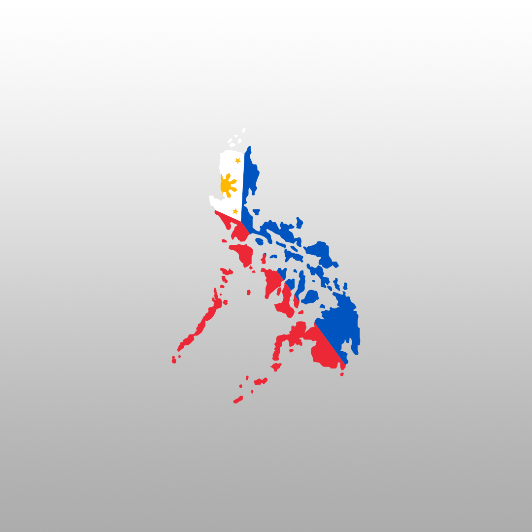 Philippines Country Shaped Flag