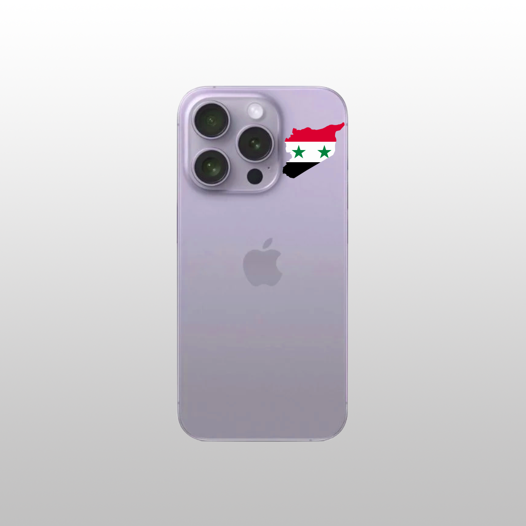 Syria Country Shaped Flag